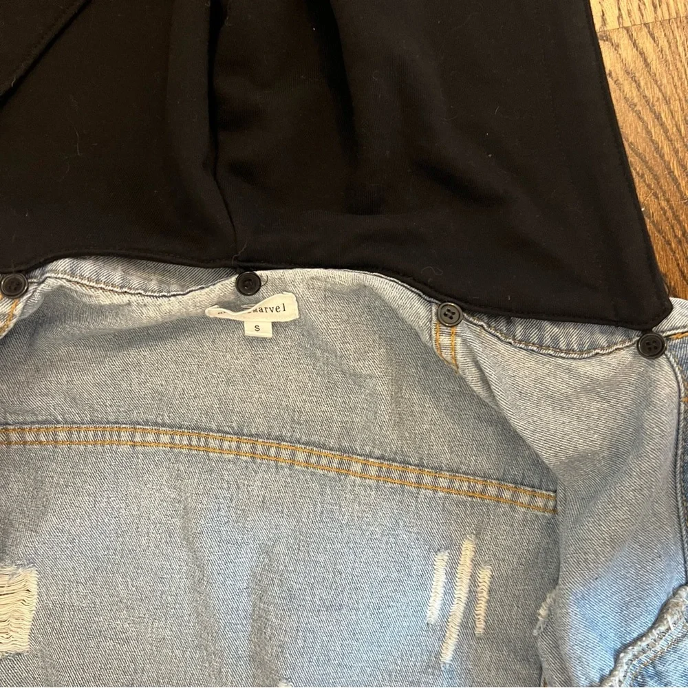 VICI Cropped Denim Hoodie Jacket - Picture 4 of 4